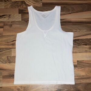 ASOS Men’s Cream Waffle Knit Texture Scoop neck tank Sz M